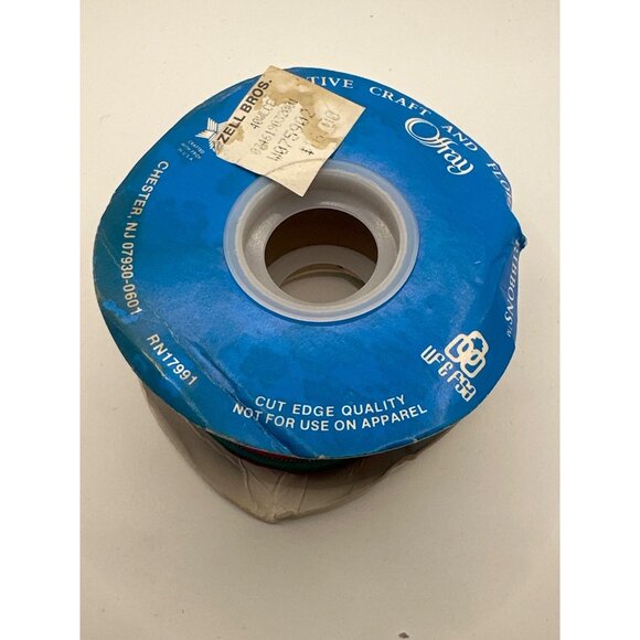 Vintage Plaid Acetate Ribbon 1 7/16" Wide 25 Yards Decorative Craft & Packaging - Picture 1 of 3